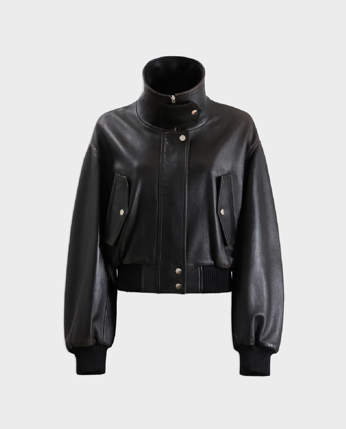 Brązowa kurtka skórzana Briar - Image #1