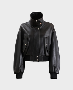 Brązowa kurtka skórzana Briar - Image #1