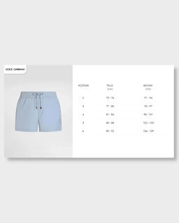 Błękitne spodenki kąpielowe z logo - Image #3