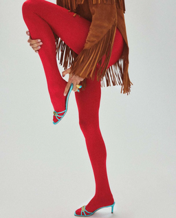 Czerwone rajstopy Geri LMC x Swedish Stockings - Image #1