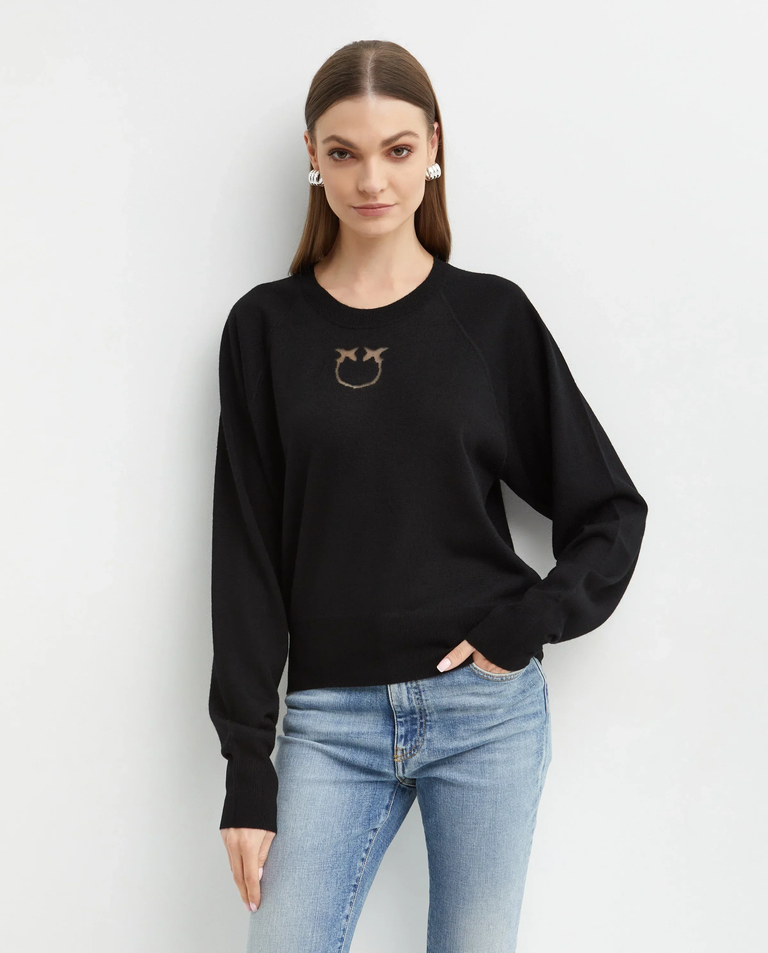 Czarny sweter z logo Lanzarote