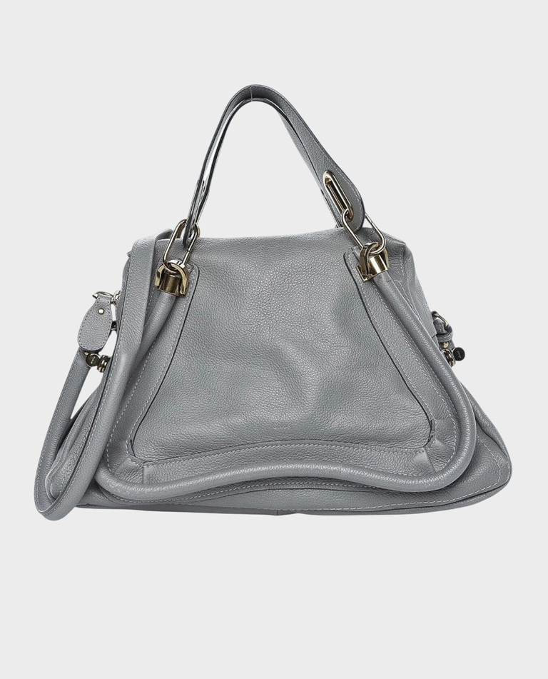 Szaro-niebieska skórzana torba Paraty