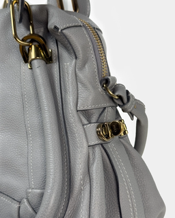 Szaro-niebieska skórzana torba Paraty - Image #3