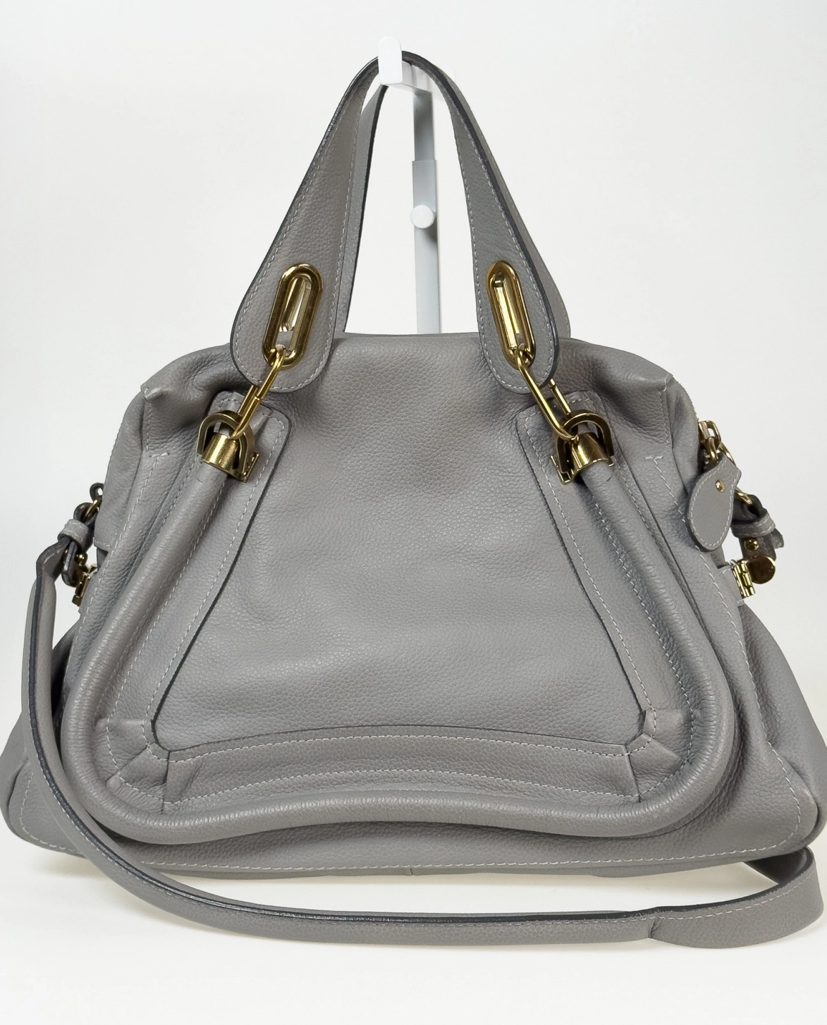 Szaro-niebieska skórzana torba Paraty - Image #1