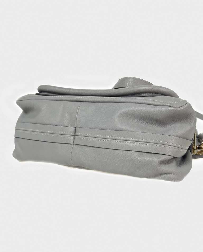 Szaro-niebieska skórzana torba Paraty - Image #4