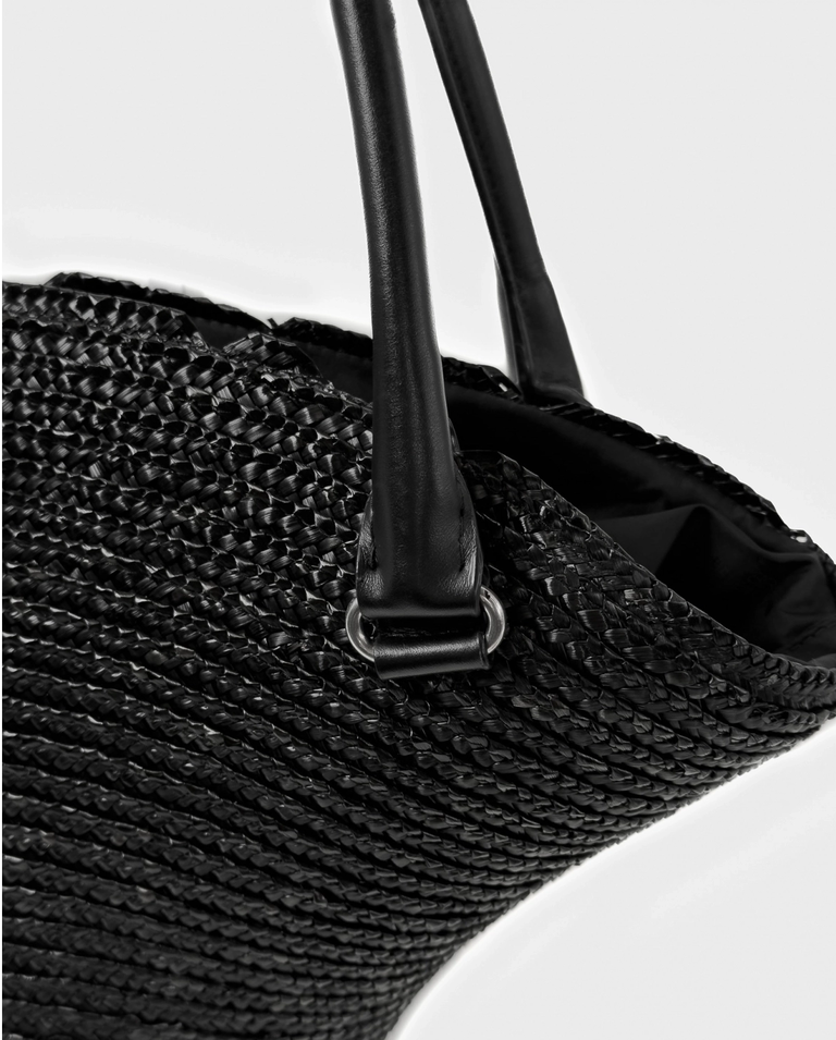 Czarna torebka koszyk - Image #3