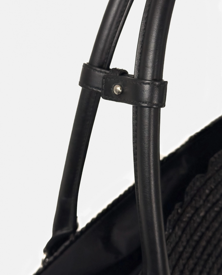 Czarna torebka koszyk - Image #4