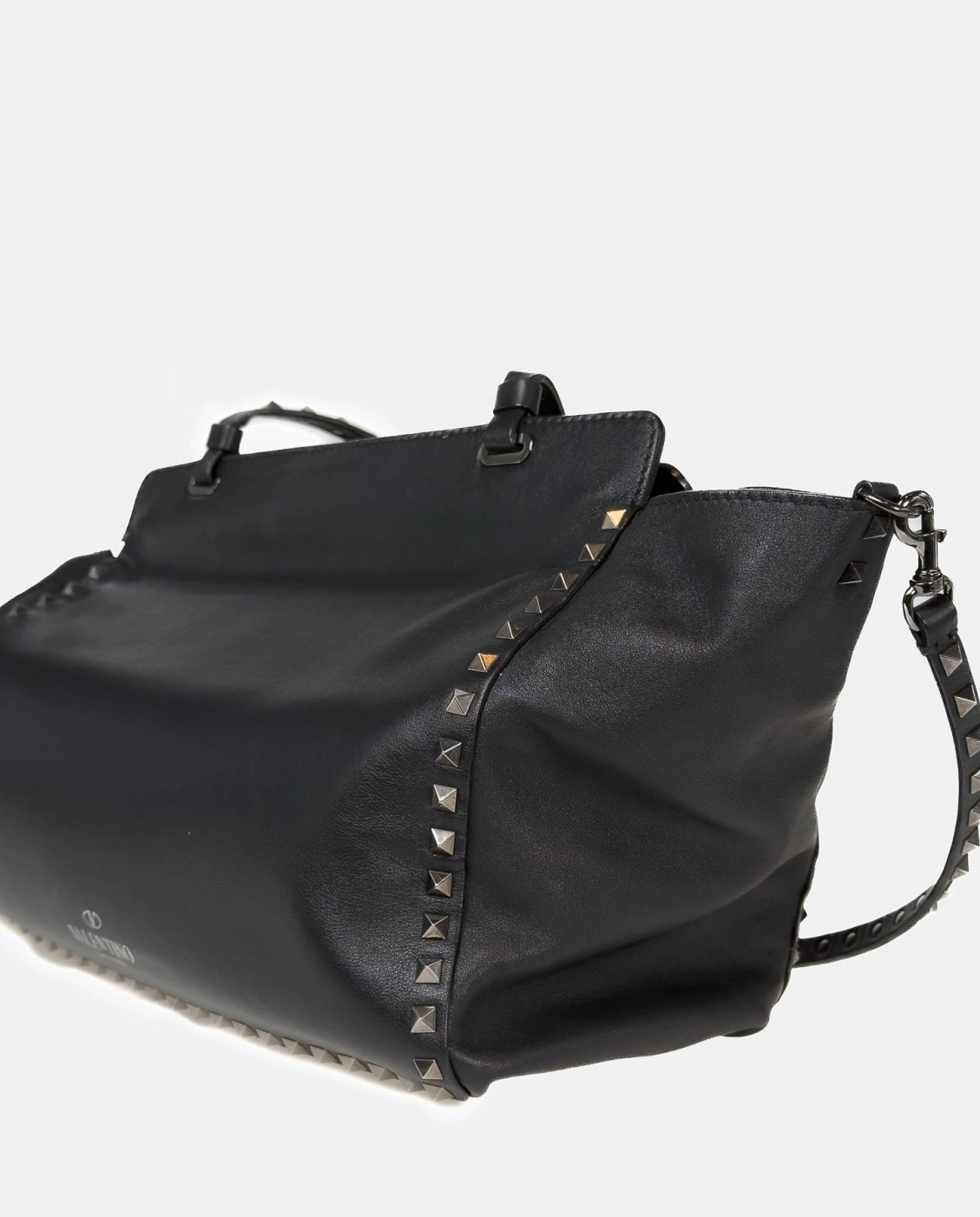 Czarna skórzana torebka - Image #3