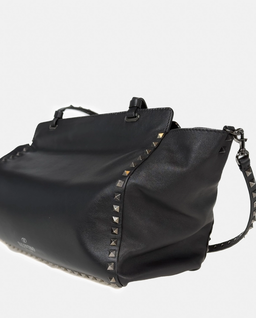 Czarna skórzana torebka - Image #3