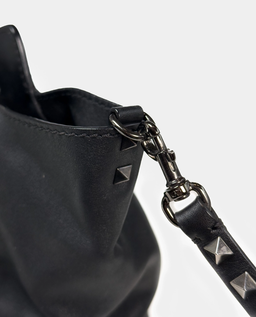 Czarna skórzana torebka - Image #4