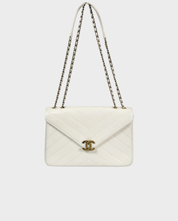 Biała torebka Chevron Coco Envelope - Image #0