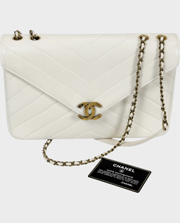 Biała torebka Chevron Coco Envelope - Image #10