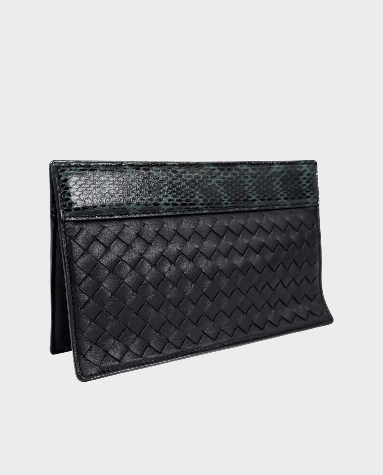 Czarna skórzana kopertówka - Image #1