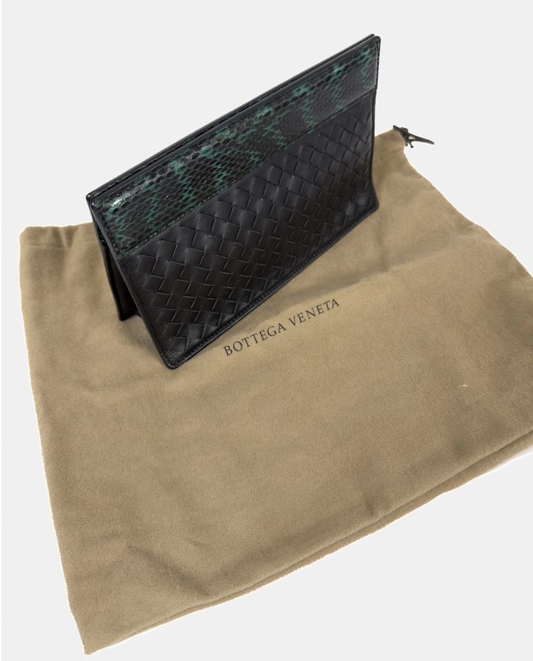 Czarna skórzana kopertówka - Image #3