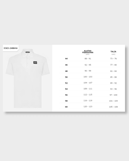 Biała koszulka polo z plakietką z logo - Image #5