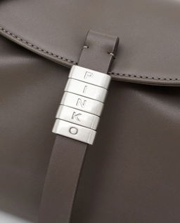 Szara skórzana torebka Saddle Bag Baguette - Image #1