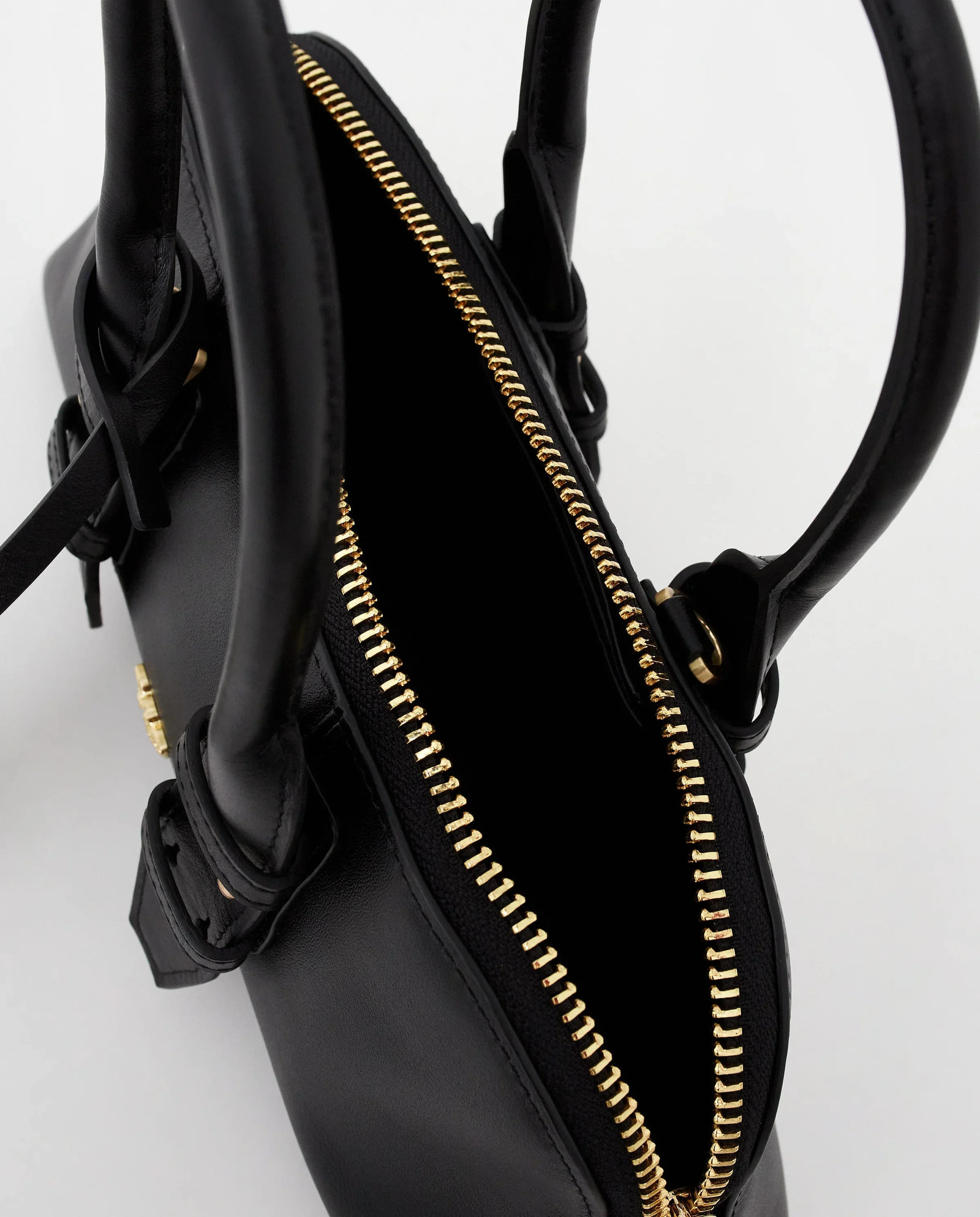 Czarna skórzana torebka bowling Escape Bag - Image #3
