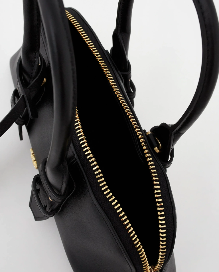 Czarna skórzana torebka bowling Escape Bag - Image #3