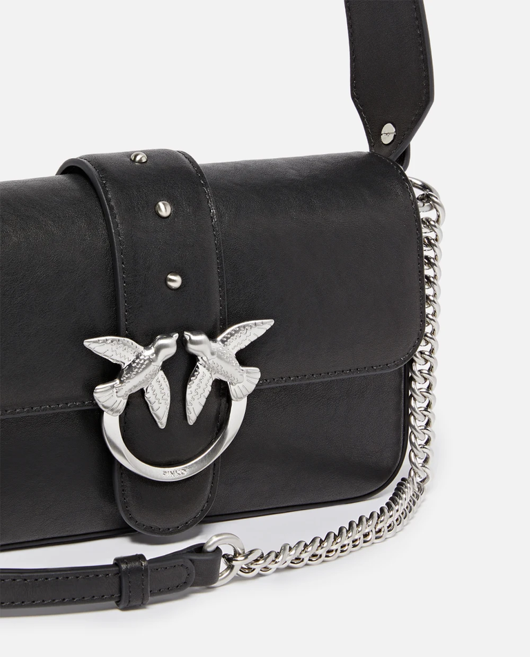 Czarna skórzana torebka Mini Love Bag Slouchy - Image #2