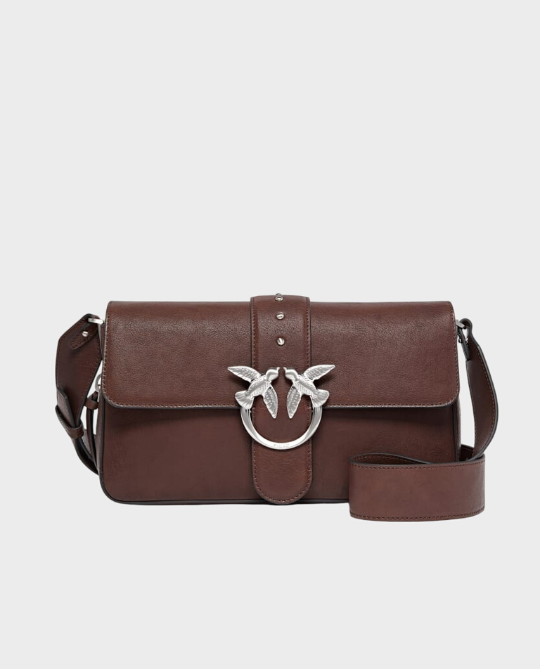Bordowo-brązowa torebka Classic Love Bag Slouchy - Image #0
