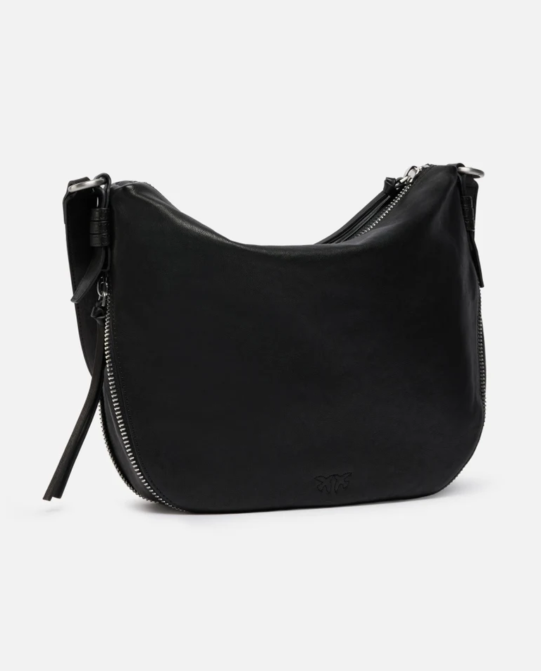 Czarna torebka Hobo Zip Around Classic Vitello New Biker - Image #1