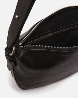 Czarna torebka Hobo Zip Around Classic Vitello New Biker - Image #3