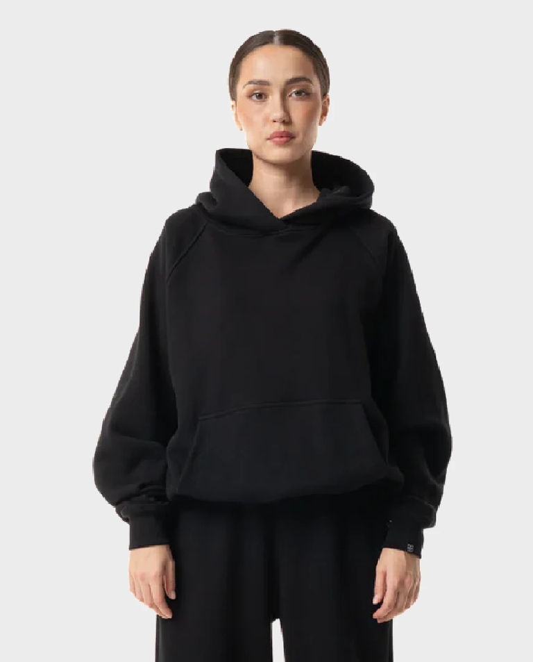 Czarna bluza z kapturem Jet