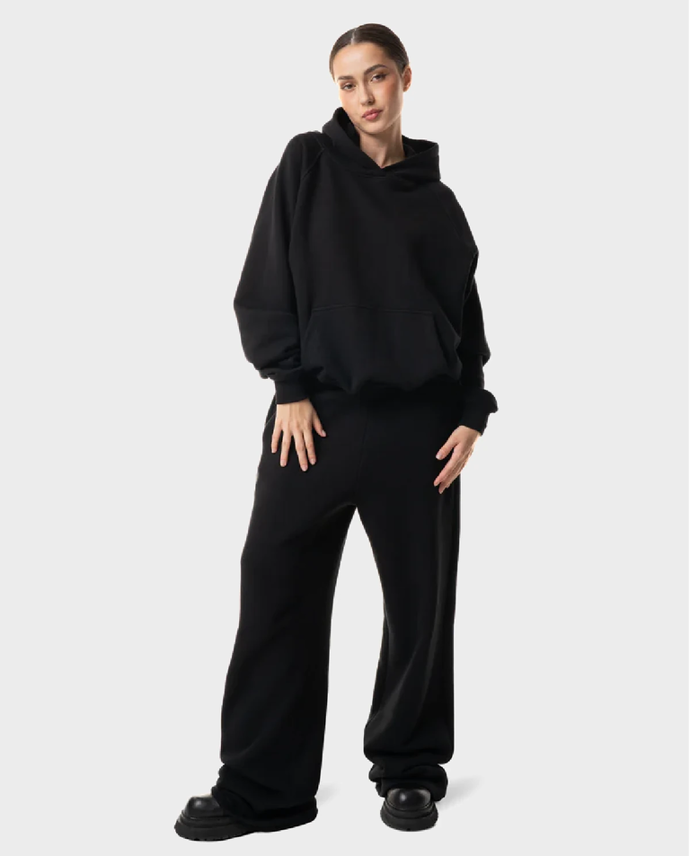 Czarna bluza z kapturem Jet