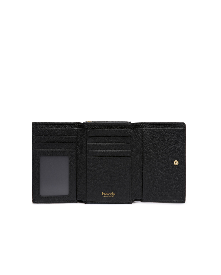 Czarny skórzany portfel Basic