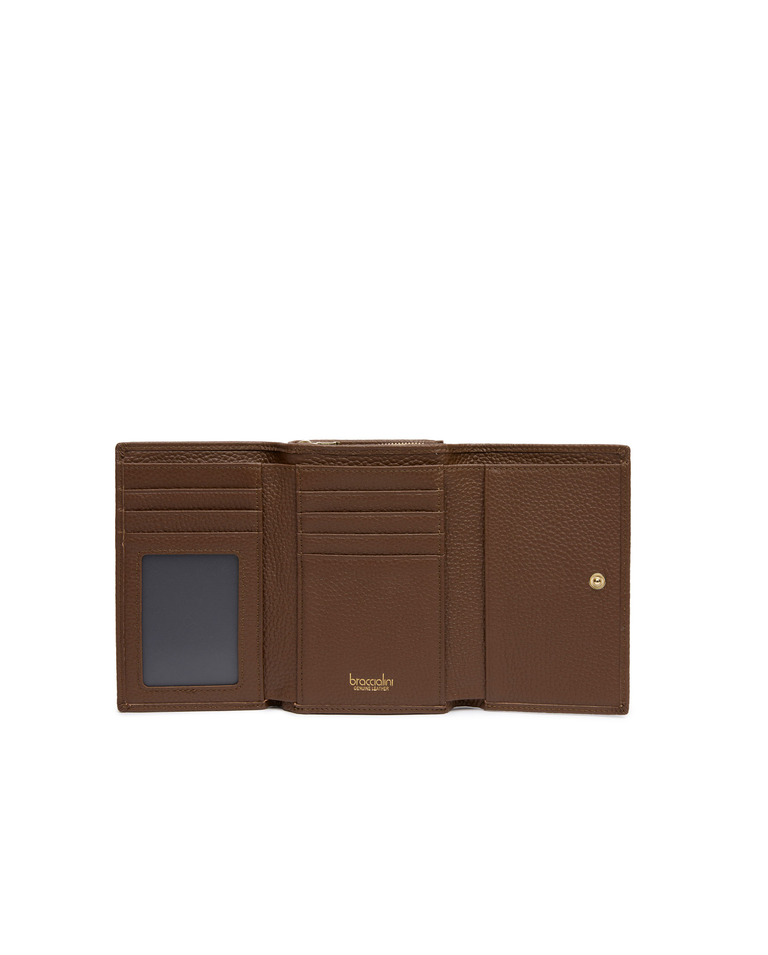 Brązowy skórzany portfel Basic - Image #2