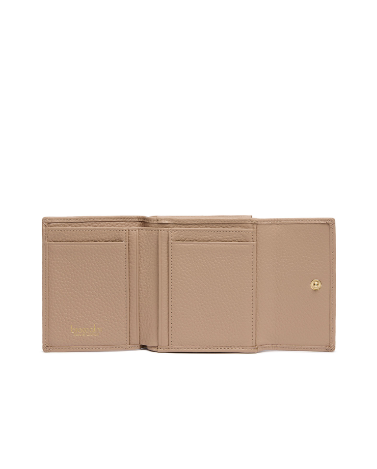 Beżowy skórzany portfel Continental