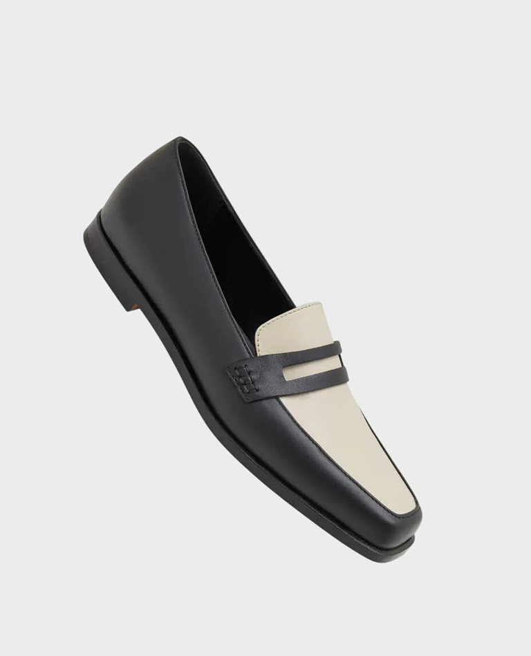 Czarne skórzane mokasyny - Image #2