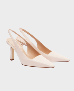 Kremowe czółenka Moirasli 90 - Image #1