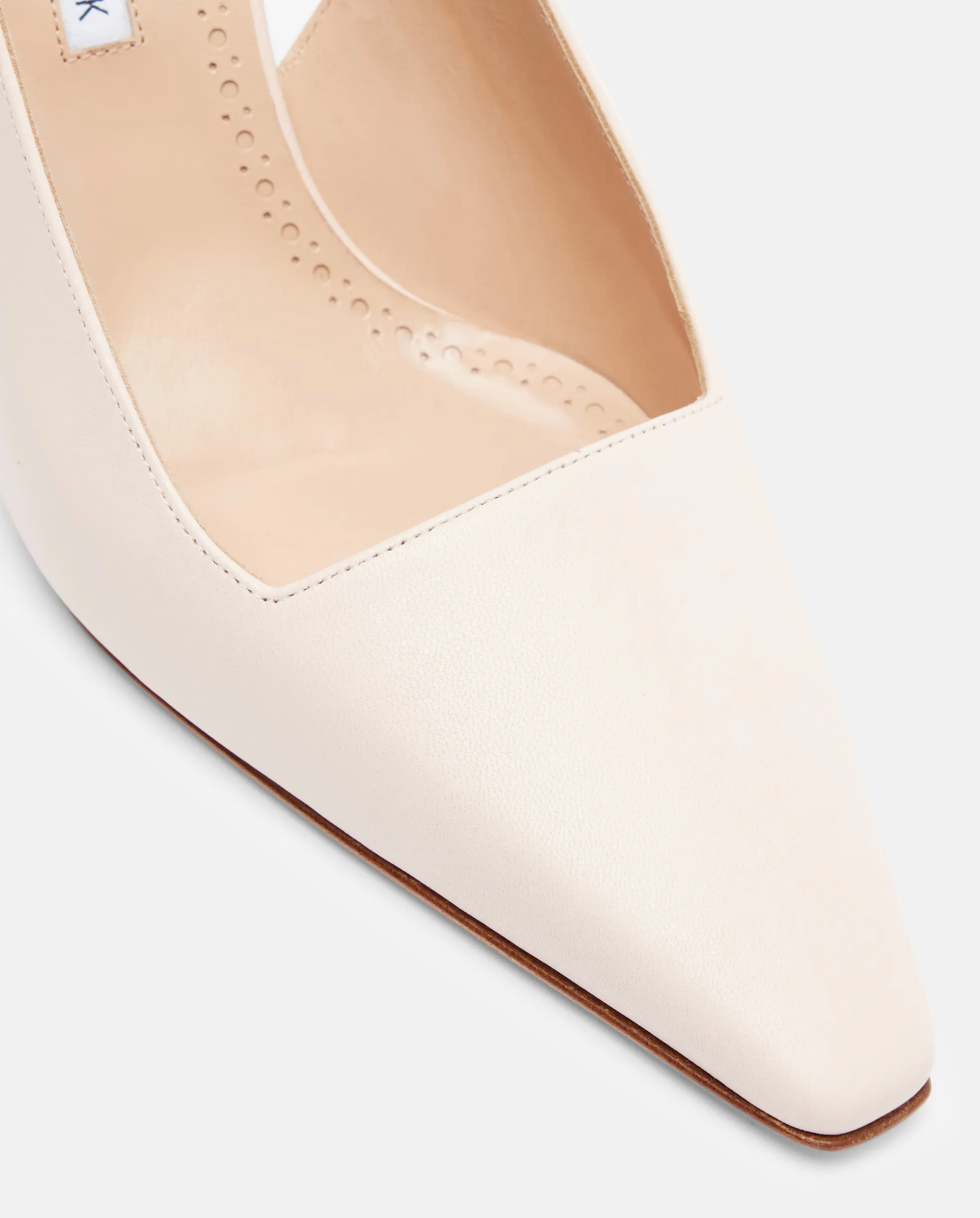 Kremowe czółenka Moirasli 90 - Image #3