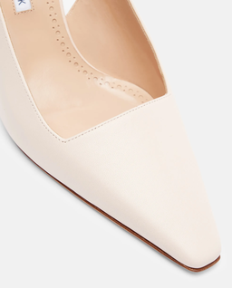 Kremowe czółenka Moirasli 90 - Image #3