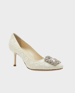 Kremowe szpilki Hangisi 70 - Image #1