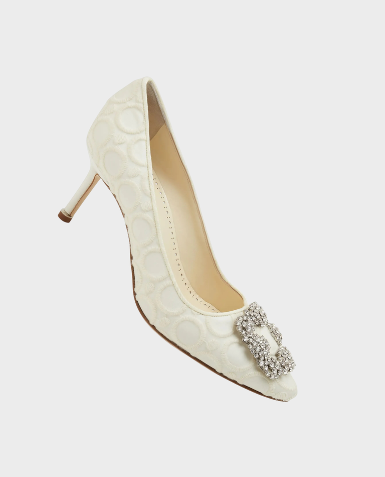 Kremowe szpilki Hangisi 70 - Image #2