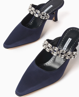 Granatowe mule Tamolmu 70 - Image #1