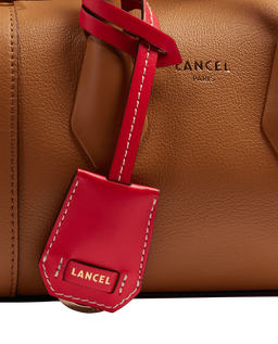 Skórzana brązowa torebka mini BCBG - Image #3