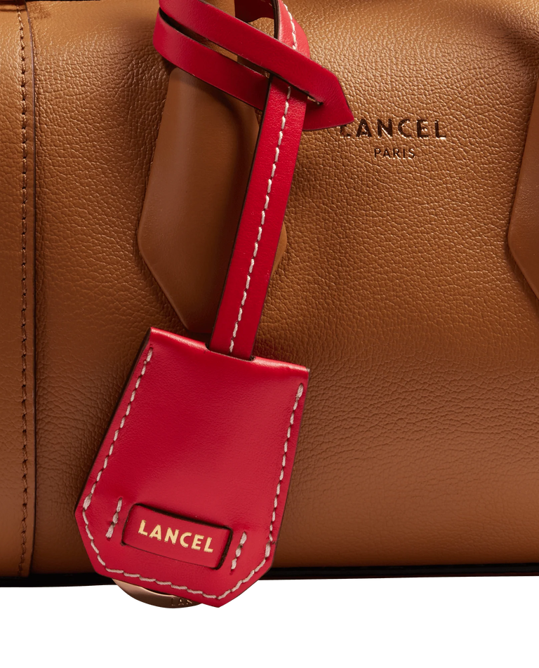 Skórzana brązowa torebka mini BCBG - Image #3