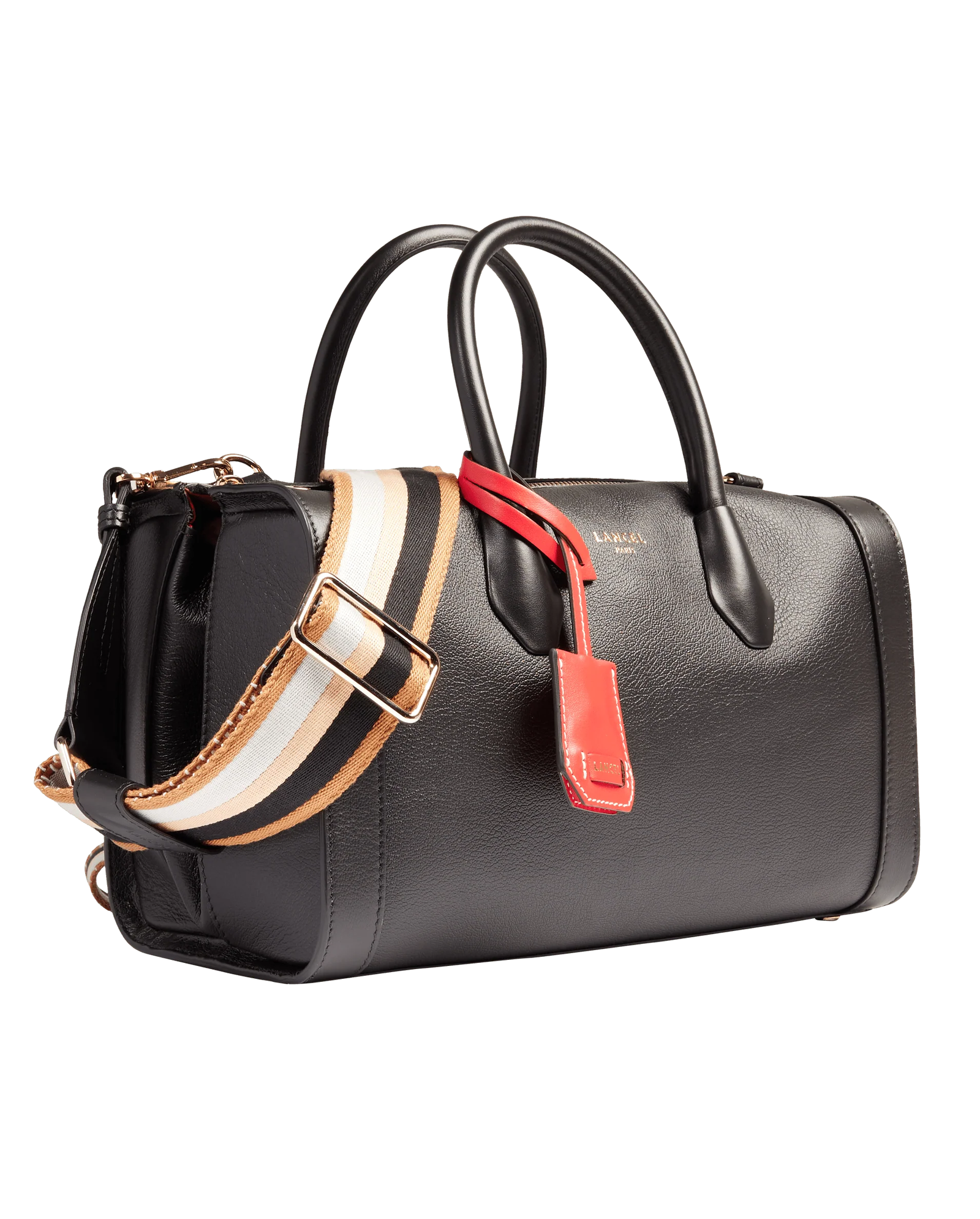 Skórzana czarna torebka BCBG - Image #3