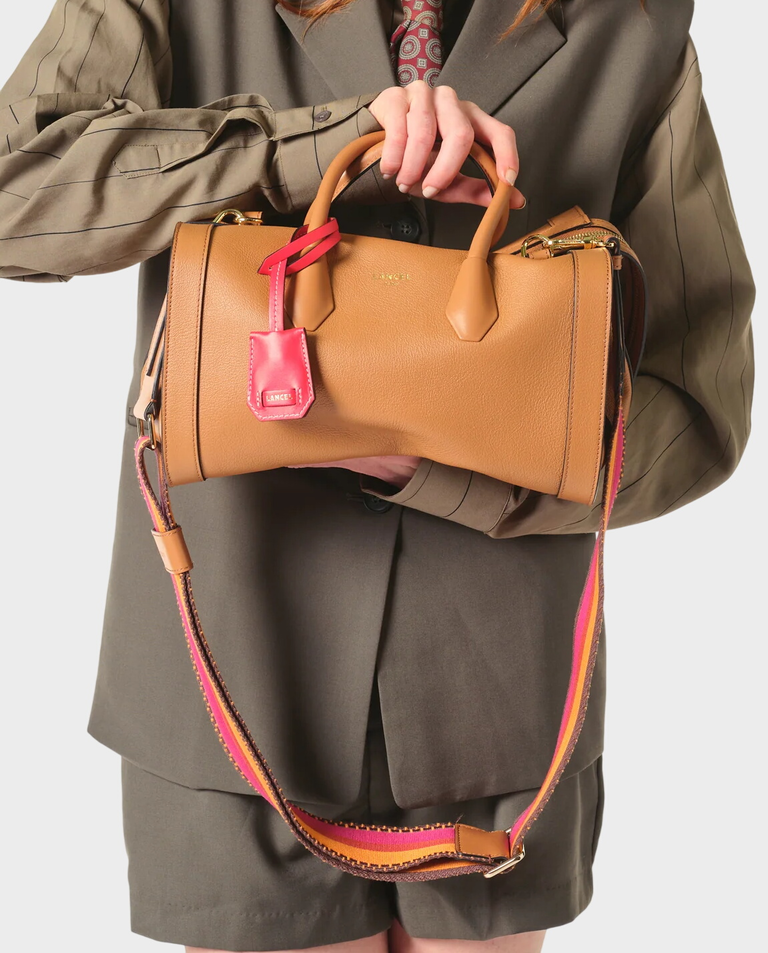 Skórzana brązowa torebka BCBG - Image #4