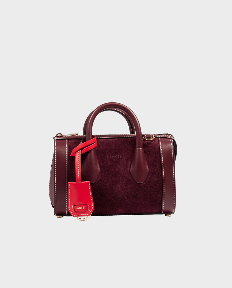 Skórzana bordowa torebka mini BCBG