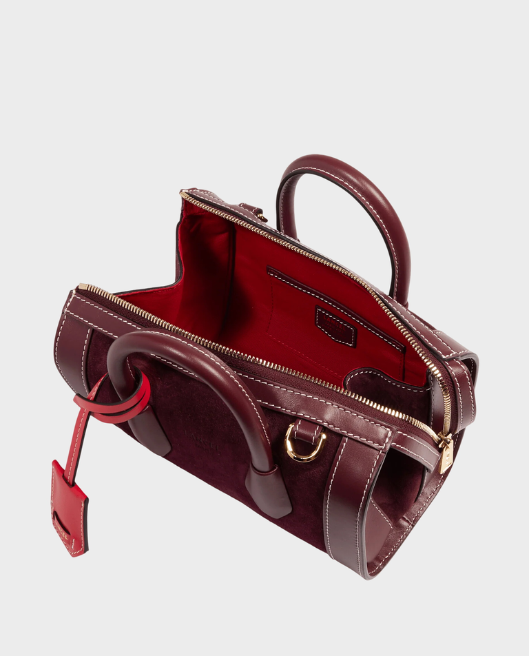 Skórzana bordowa torebka mini BCBG