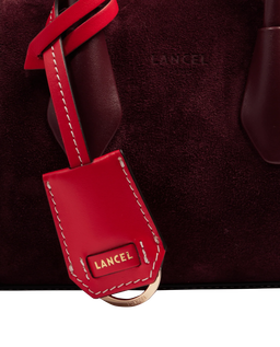 Skórzana bordowa torebka mini BCBG - Image #3