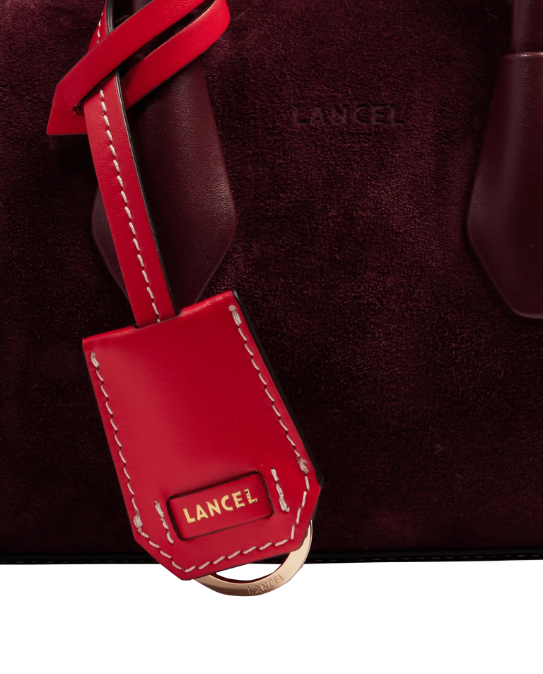 Skórzana bordowa torebka mini BCBG - Image #3