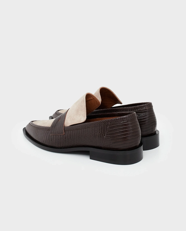 Loafersy we wzór skóry jaszczurki Montazzoli - Image #3