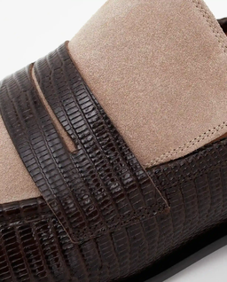 Loafersy we wzór skóry jaszczurki Montazzoli - Image #4