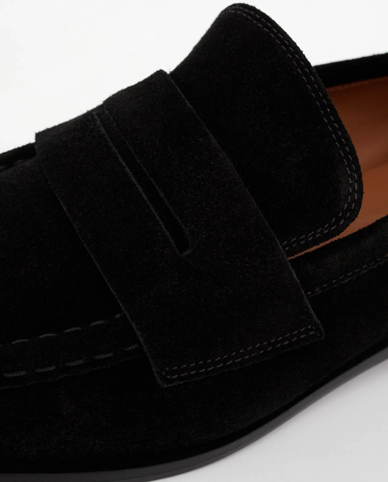 Czarne zamszowe loafersy Airola - Image #4