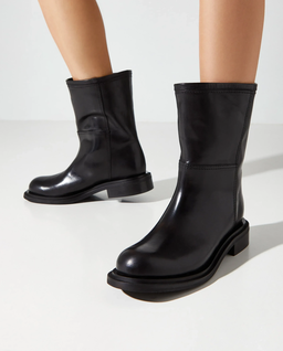 Czarne skórzane botki Sirone - Image #0